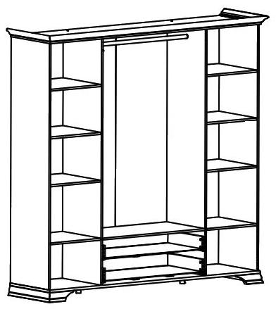 Шкаф   Kentaki Белый SZF6D2S