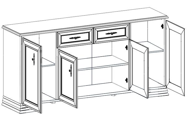 Тумба  Kentaki Каштан KOM4D2S