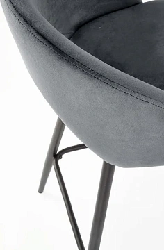 Стул барный HALMAR H96 серый/черный