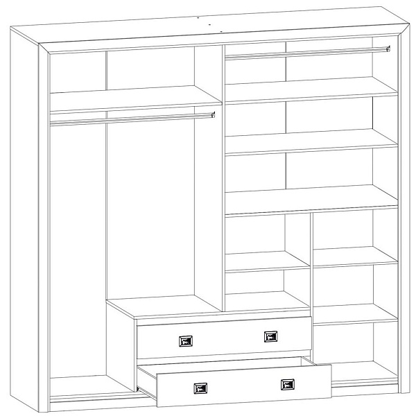 Шкаф  Коен Сосна SZF4D2S