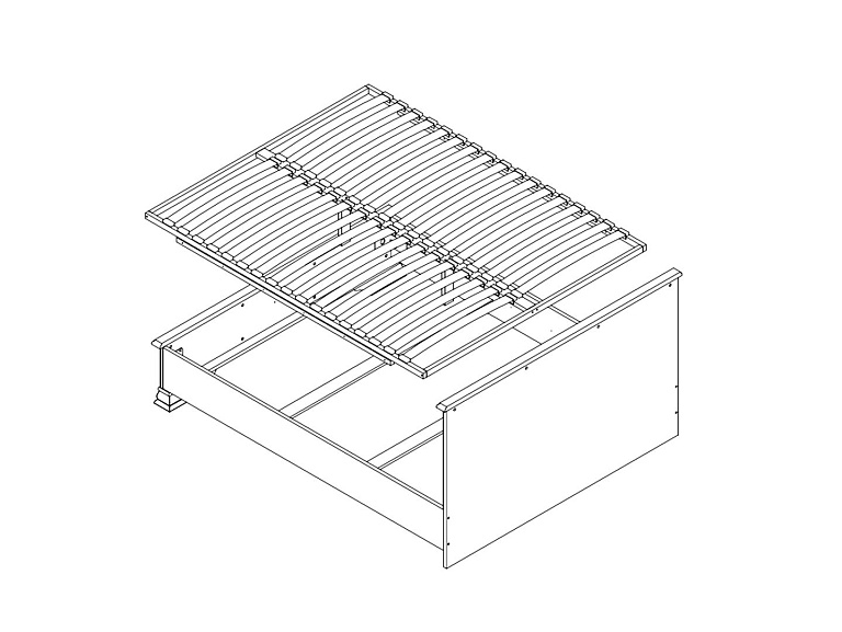 Кровать c гибким основанием  Kada LOZ160х200