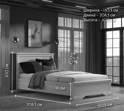Кровать c металлическим основанием LOZ120х200