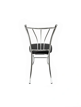 Стул ВВР Трилогия черный/хром, экокожа