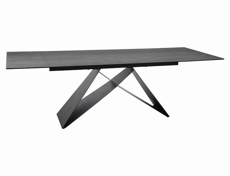 Стол обеденный SIGNAL WESTIN Ceramic Pietra Di Savoia серый/черный мат 160-240