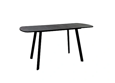 Стол ВВР ЛДСП Раздвижной Камень Темный/Профиль Черный, 110/150/70