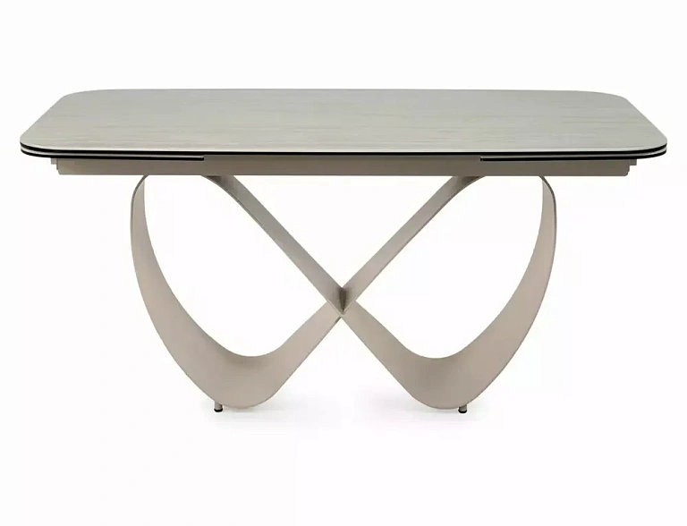 Стол обеденный SIGNAL INFINITY Ceramic бежевый травертин/кашемир 160-240/95