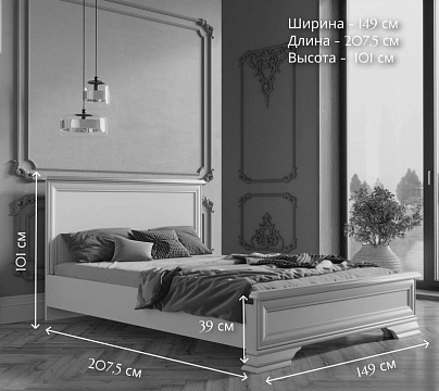 Кровать c металлическим основанием LOZ140х200