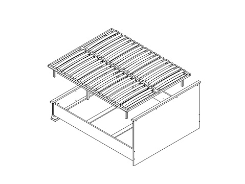 Кровать c металлическим основанием LOZ120х200