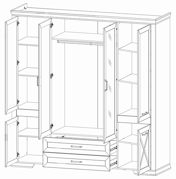 Шкаф  Marselle SZF6D2S