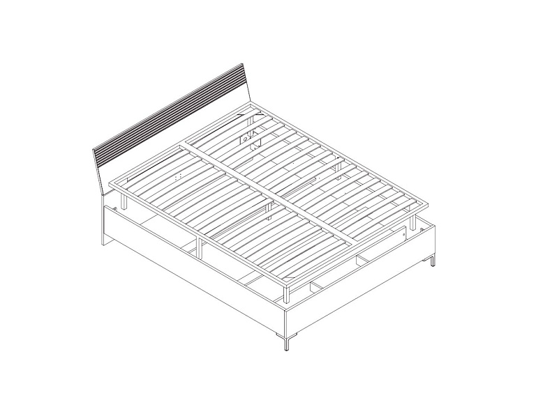 Кровать c металлическим основанием  Domenica LOZ180х200