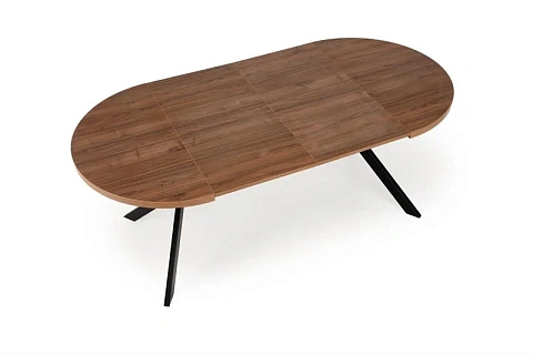 Стол обеденный HALMAR PERONI орех/черный 100-250/100