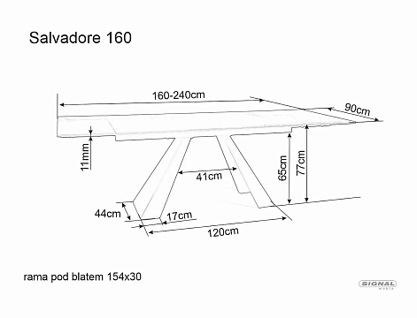 Стол обеденный SIGNAL SALVADORE Ceramic Ossido Verde бирюзовый/черный мат 160-240/90
