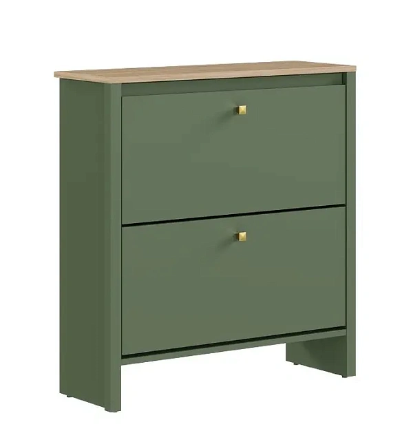 Тумба для обуви (Дымчатый зеленый/Дуб Урбан янтарный)  Elain SFB2B/II